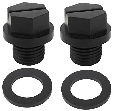 SPX1700FG Pool Pump Pipe Plug Drain Plugs with Gaskets 2-Pack Compatible with Hayward Pool Cleaner Pumps & Power-flo LX Pump Series for Swimming Pool Maintenance, Home Improvement Necessities
