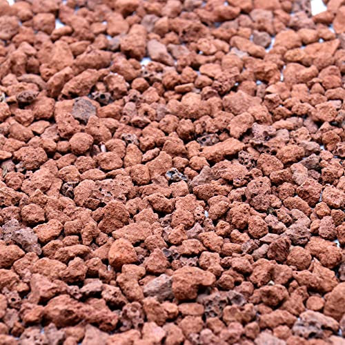 Premium Pebbles Roca volcánica para plantas. Roca de lava roja. 1/5 pulgada - 2 libras para tierra para macetas, suculentas, macetas, plantas, jardinería, interior, manualidades (mini (0.2 pulgadas),