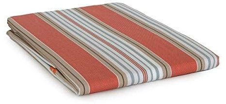 Corredocasa Tenda da Sole a Righe Strette con Anelli per Esterno da Balcone in Tessuto Resistente che Protegge dai Raggi Solari (Corallo, 280L x 300A cm (1 Pannello))