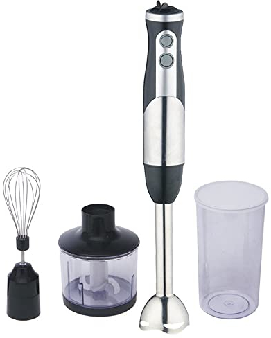 Licuadora De Inmersión Manual 2 Velocidades Mezclador Eléctrico Profesional Batidora De Mano Multiusos Batidora De Varillas De Acero Inoxidable Con Molinillo De Alimentos Sin BPA 800W