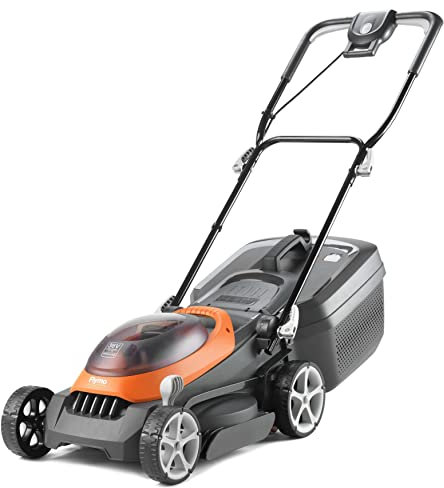 Flymo 36V UltraStore 340R Cordless Lawnmower - Without Power For All Battery and Charger, 34cm Cutting Width, Striped Lawn Finish, Close Edge Cutting, 35L Grass Box