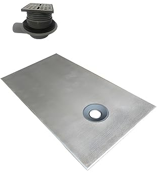 Vente-unique - Receveur prêt à carreler découpable avec siphon - 160 x 90 x 4cm - Polystyrène extrudé - DELOS