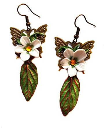 Genshin impact Venti Butterfly Inspiration für handgemachte Ohrringe aus Polymer-Ton, Einzelstück, Geburtstagsgeschenk