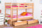Etagenbett Stockbett Easy Premium Line K20 inkl. 2 Schubladen und 2 Abdeckblenden, Kopf- und Fußteil gerade, Buche Vollholz massiv Natur - Liegefläche: 90 x 200 cm, teilbar