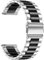 Blueshaweu Unisex Edelstahl Schnellspanner Uhrenarmband für 16mm 18mm 19mm 20mm 22mm 24mm Uhr (19mm, Silber-schwarz)