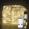 Herrselsam LED Lichterschlauch 30M LED Schlauch IP65 Wasserdicht mit Fernbedienung und 8 Modi Dekorative Lichterkette Warmweiß Helligkeit Dimmbar für Außen Innen