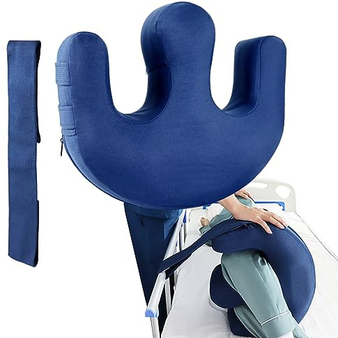 YHK Dispositivo di rotazione per insufflazione, in poliestere, previene l'atrofia muscolare anziani, con cinghie rimovibili, cuscino girevole multifunzionale a forma di U, forniture per l'allattamento
