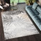 TAPISO Golden Teppich Kurzflor Wohnzimmer Schlafzimmer Luxuriös Creme Grau Beige Blätter Meliert Verwischt Modern Design ÖKOTEX 200 x 300 cm