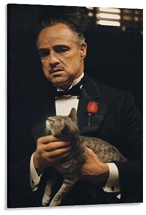 Filmposter The Godfather (17), Gemälde auf Leinwand, Wandkunst, Poster, Scroll Bild, Wanddekoration, Heimposter, 50 x 75 cm