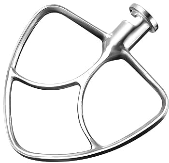 4.5-5QT Stainless Steel Flat Beater for Kitchen Aid Stand Mixer, Kitchen Aid Paddle Attachment Accessories Replacement for K45SS, KSM75, KSM90, KSM110, KSM125, KSM150