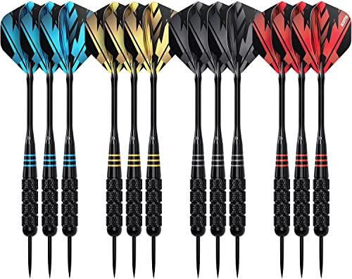KOTO darts KOTO - Messing Multi Set Inkl. 4 Sets Schwarze Messing Darts (23 G.), 4 Sets Flights (100 Micron) + Schwarze Aluminiumschäfte Koffer