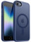 CANSHN Hülle für iPhone 8 / iPhone SE 2020/2022 Magnetisch kompatibel mit Magsafe, Matt Transluzente Handyhülle für iPhone 8 / iPhone SE 2020/2022 (Dunkelblau)