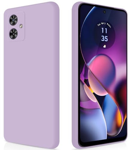 GiiYoon Funda para Motorola Moto G54 5G, Case de Silicona Suave de TPU Carcasa Protector de Goma Fexible Prueba Liviano y a Delgado de Golpes Antirrayas para Teléfono (Violeta)