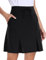 MoFiz Tennis Skort Damen Tennisröcke hoher Taille Stretch Golfrock Sportrock Outdoorrock Knielang Sportrock mit Innenhose Schwarz XL
