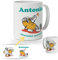 DEREGALOOS Taza de cerámica Personalizada para Padres. Taza Personalizada Regalo día del Padre. Regalo Original Personalizado para hombre. Tazas divertidas con frase (Cerveza y biberón)