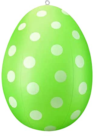 40 cm Osterei Ei - Dekoration zu Ostern - Riesige Osterei-Dekorationen | Osterdekorationen für den Außenbereich | Ostereier-Dekorationen für Schaufenster, Warenpräsentation, Garten, (Green, One Size)