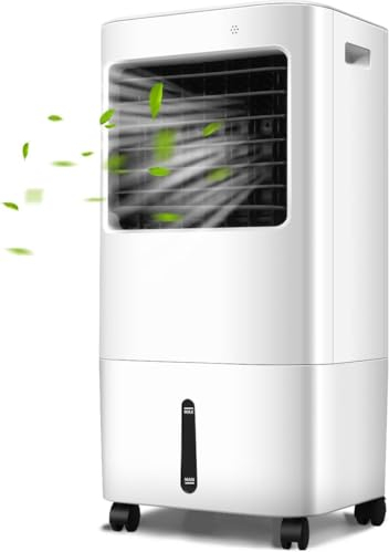 GOPLUS Enfriador de Aire por Evaporación, Ventilador de Enfriamiento de Aire Portátil 3 en 1 con Humidificador, 3 Modos, 4 Velocidades, Temporizador 7,5 horas, Tanque de Agua 20L, Oscilación de 40°