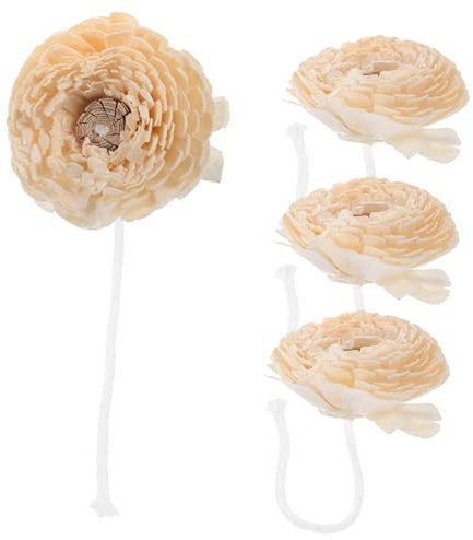Yardenfun Lot de 4 fleurs pour huiles essentielles, fleurs artisanales, diffuseurs d'huiles essentielles pour salle de bain, bureau, diffuseur de fleurs pour bureau