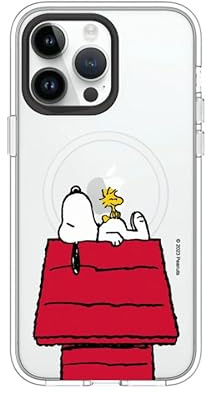 RhinoShield Clear Hülle für MagSafe für iPhone 14 Pro Max | Snoopy Starker Magnet, Anti-Vergilbung, transparent, hohe Klarheit, stoßfest, Fallschutz nach Militärstandard