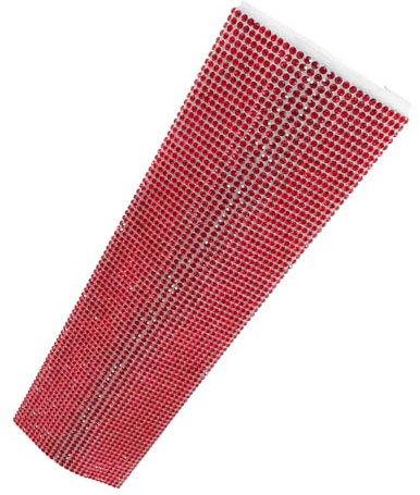 ULDIGI Sparkling Rhinestone Microphone Sleeve Durable Handheld Mic Cover Easy to Install Glamorous Design for Singers and Hosts Suitable for Wireless Mics Red