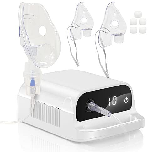 Inhalationsgerät für Kinder/Erwachsene, Kochsalzlösung zum Inhalieren, Inhalationslösung, Geeignet bei Erkältung und Atemwegsproblemen,Elektrisch,Leise,Inhaler for Children & Adults
