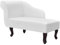 Gecheer Chesterfield Kunstleder Chaiselongue Recamiere Couch Sofa elax Liege Lounge Sofa 104 x 51 x 69,5 cm (L x B x H) Holzgestell + Kunstlederbezug Weiß