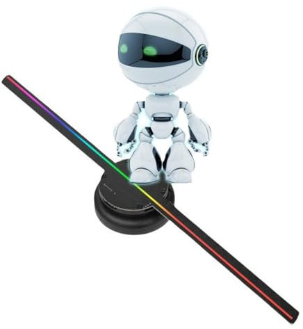 3D Hologram Fan, 17-Inch Hologram Fan with 224 Led Lamp Beads,Portable Holographic Fan Projector Advertising Display, wall mounted/floor stand/surface mounted, For Bars, Party, Halloween,Christmas