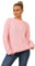 MyShoeStore Ladies Knitted Cable Knit Jumpers Womens Crew Neck Casual Lightweight Fisherman Baggy Oversize Chunky Vintage Long Sleeve Pullover Warm Winter Sweaters Tops (Pink, M/L)