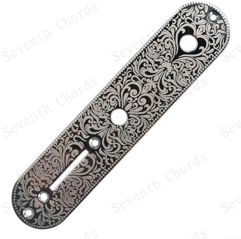 For Telecaster Guitar Parts Stylish Replacement Control Plate with Vintage Touch (Black)
