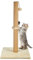 Trintion Katzenkratzbaum 74 cm Faltbarer Boden Hoher Katzenkrallenkratzer mit 1 Spielbällen Natürlicher Sisal-Kratzstab und Weicher Teppichbeschichtung Schwerer Sockel Modernes Stabiles Design