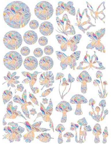 T TAKONE 45 Pieces Regenbogen Fenstersticker – Sun Catcher Sticker Mit Kristalloptik, Regenbogen Folie Fenster Für Kinderzimmer, Klassenzimmer, Zuhause