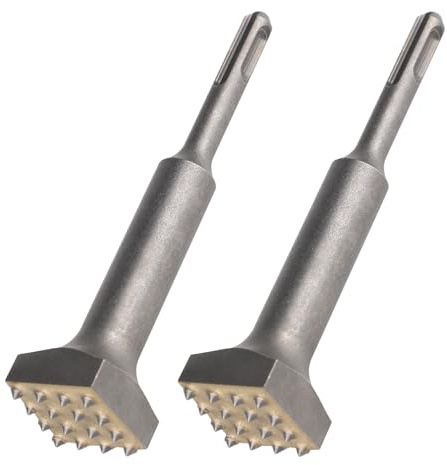 CPROSP 2Pcs Boucharde SDS plus Burin SDS plus 16 Dents 150 x 32 mm | Stockhammer pour Carrelage, Béton, Brique, Maçonnerie