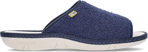 Nordikas Herren Hausschuhe 2043 Frottee, Marineblau, 40 EU
