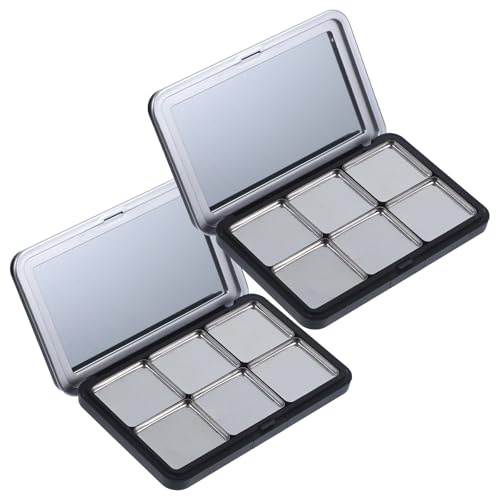 Palette Vuota Magnetica per Ombretti, Fard e Illuminante, 2 Set | As Leggero, per Esposizione Diy, Confezione per Due Pezzi, Adatto a Regalo