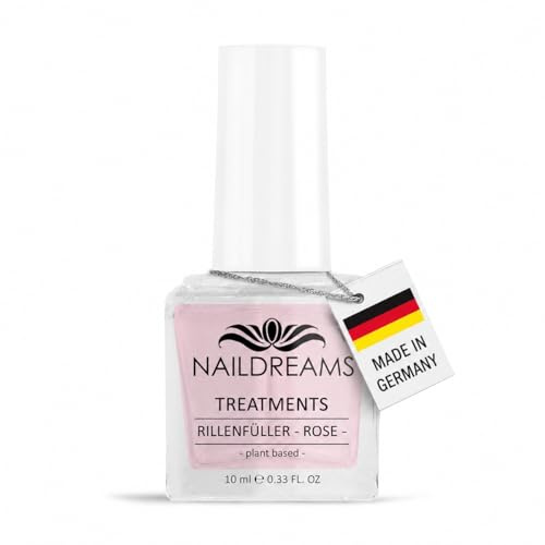 Naildreams Rillenfüller 10ml – Base Coat für glatte Nägel – gleicht Rillen & Unebenheiten aus – schnelltrocknend – Unterlack für Nagellack, Shellac & Gel - Rose