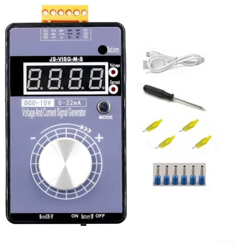 Generatore di segnale portatile, uscita 0-22mA/±10V con ricarica USB, per calibrazione del sensore PLC (senza batteria)