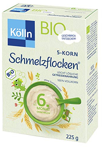 Kölln Schmelzflocken 5-Korn, Ohne Zuckerzusatz, 6er Pack (6 x 225g)