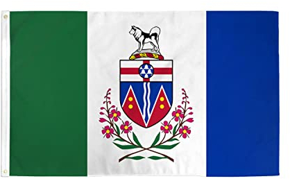 AZ FLAG - Flagge Yukon - 90x60 cm - Yukon Territorium Fahne 100% Polyester mit Messing-Ösen - 50g