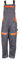 KG Sicherheitslatzhose für Frauen in GRAU - Latzhose Arbeitshose Damen Mädchen Schutzhose Arbeitslatzhose Kombihose (56)