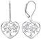 JO WISDOM Damen Hängende Ohrringe Baum des lebens Herz Silber 925 mit 3A Zirkonia Kristall,Ohrhänger lebenbaum,Schmuck für Frauen
