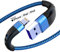 iPhone Charger 1.8 m MFi Certified Lightning Cable Extra Long 1.8 m Fast iPhone USB Cable for iPhone 11/11Pro/11Max/ X/XS/XR/XS Max/8/7/6/5S/SE/iPad Mini Air (Blue)