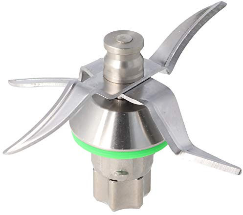 AccuCell Lame de rechange avec joint d'étanchéité vert pour Vorwerk Thermomix TM5, acier inoxydable, passe au lave-vaisselle (pas d'origine)