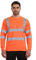 kraftd Hi Viz Top Long Sleeve T-Shirts Reflective Tape Safety Security Work Wear Jumper Tops