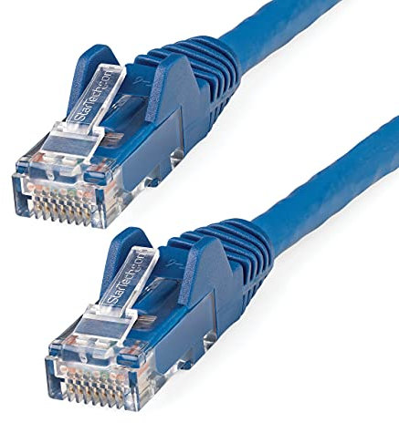 StarTech.com Cable Ethernet CAT6 de 2m - LSZH - Cable de Red de 10 Gigabits de 650MHz y PoE de 100W UTP sin Enganches (Snagless) con Alivio de Tensión - Azul - CAT 6 - ETL (N6LPATCH2MBL)