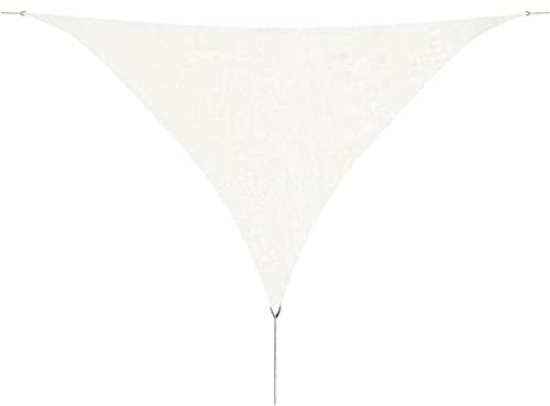 YITHOPI Sonnensegel丨Sonnenschutz atmungsaktives丨Schimmel- und UV-resistent丨Wind- und wasserdurchlässig丨für Outdoor Garten mit Seilen und Befestigungs Kit丨HDPE Dreieckig 3,6 x 3,6 x 3,6 m Weiß