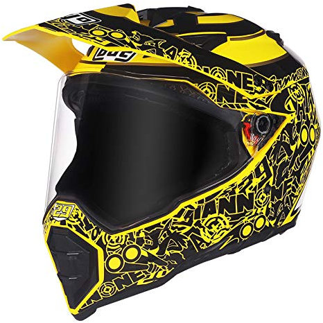 DCLINA Adult Street Racing Motocross Helm Offroad & Dirt Bike Vollgesichts-Motorradhelme DOT-zugelassener Downhill Dual Sports Modularer Klapp-Visier-Kreuzhelm für Männer Frauen (57-62cm)