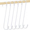JatilEr 6 Stück 25 cm S Haken Groß Extra lange, Weiß Metallhaken Haken für Blumenampel S-Form Hängende Korbhaken Heavy Duty Pflanzenhaken für Pflanze, Vogelhaus, Vogelfutterspender, Laternen, Schrank