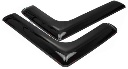 ROBUST 2 Pcs Front Wind Rain Smoke Deflectors L Shape Black Left & Right Set for Ford Transit Mk6 Mk7 2000-2013