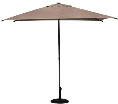Hespéride - Sombrilla Recta Cuadrada SOYA Gris Topo - 25 x 25 m