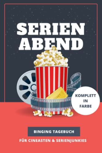 Binging Tagebuch für Cineasten und Serienjunkies: Serien Tagebuch zum selbst ausfüllen | Farbdruck Geschenk für Filmabend